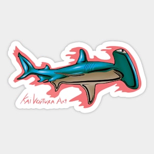 Hammerhead Shark Color Variant C Sticker